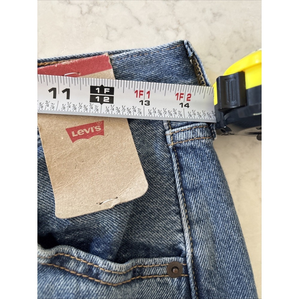 Levi's Women's 27 Jean High-Rise Back Slit Skirt Medium Wash Denim Straight New - Picture 5 of 6